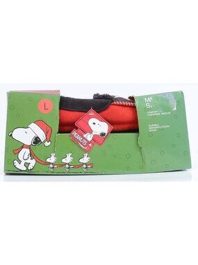 NEW Snoopy Peanuts Christmas Slippers Lounge Warm Cozy Men's Large 11/12 Outdoor